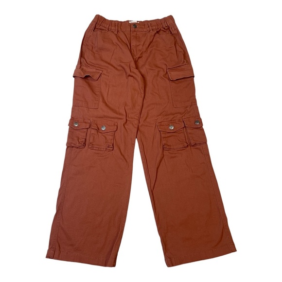 If It Were Me Cargo Straight Leg Rust Brown Lightweight Pants Women’s Size Small - Picture 1 of 14